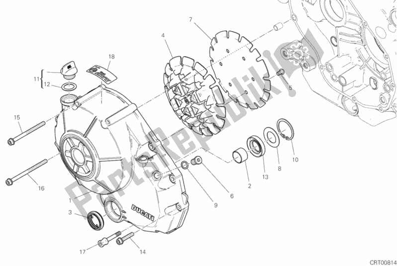 Todas las partes para Tapa Del Embrague de Ducati Scrambler Cafe Racer Thailand 803 2019